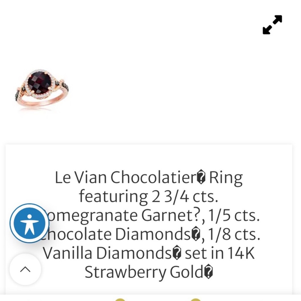 14K rose gold Le Vian Chocolatier Pomegranate Garnet & Diamonds Twist Rope Ring - Picture 7 of 11